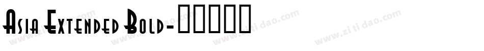 Asia Extended Bold字体转换